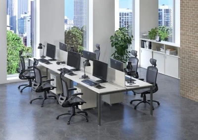 Офисная мебель для персонала Metal system Дуб Наварра/Антрацит металл