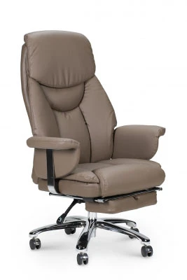 Кресло для руководителя Norden Парламент H-2021-35-54 серо-коричневая премиум экокожа
