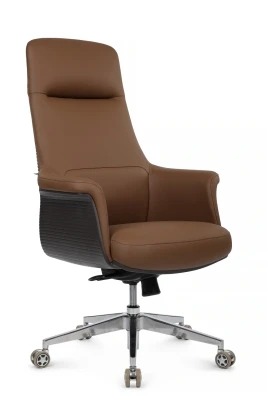 Кресло для руководителя Riva Design Verdi A655 коричневая премиум экокожа