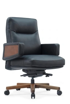 Кресло для руководителя Riva Design Rafael-M B2119 черная кожа