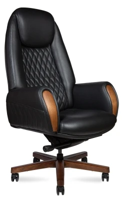 Кресло для руководителя Norden Verdi F183-1-1 черная кожа