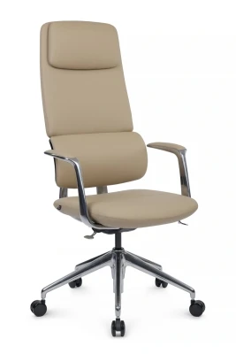 Кресло для руководителя Riva Design Avorio FK014-A12 светло-бежевая кожа