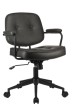 Кресло для персонала Riva Design Chair CHESTER W-221 тёмно-серая экокожа