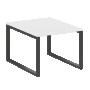 Перег. стол 1 столешница на О-образном м/к Metal System Белый/Антрацит металл БО.ПРГ-1.1 1000*1235*750