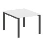 Перег. стол 1 столешница на П-образном м/к Metal System Белый/Антрацит металл БП.ПРГ-1.1 1000*1235*750