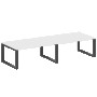 Перег. стол 2 столешницы на О-образном м/к Metal System Белый/Антрацит металл БО.ПРГ-2.5 3600*1235*750