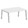 Перег. стол 1 столешница на А-образном м/к Metal System Белый/Серый металл БА.ПРГ-1.4 1600*1235*750