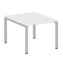 Перег. стол 1 столешница на П-образном м/к Metal System Белый/Серый металл БП.ПРГ-1.1 1000*1235*750