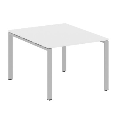 Перег. стол 1 столешница на П-образном м/к Metal System Белый/Серый металл БП.ПРГ-1.1 1000*1235*750