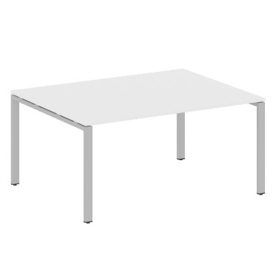 Перег. стол 1 столешница на П-образном м/к Metal System Белый/Серый металл БП.ПРГ-1.4 1600*1235*750