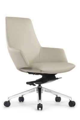 Кресло для персонала Riva Design Spell-M В1719 светло-серая кожа