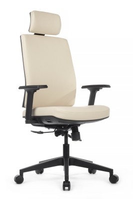 Кресло для руководителя Riva Design Boston KB023H бежевая премиум экокожа