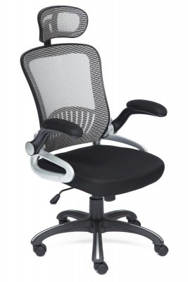 Кресло для персонала TetChair Mesh-2 ткань черно-серая